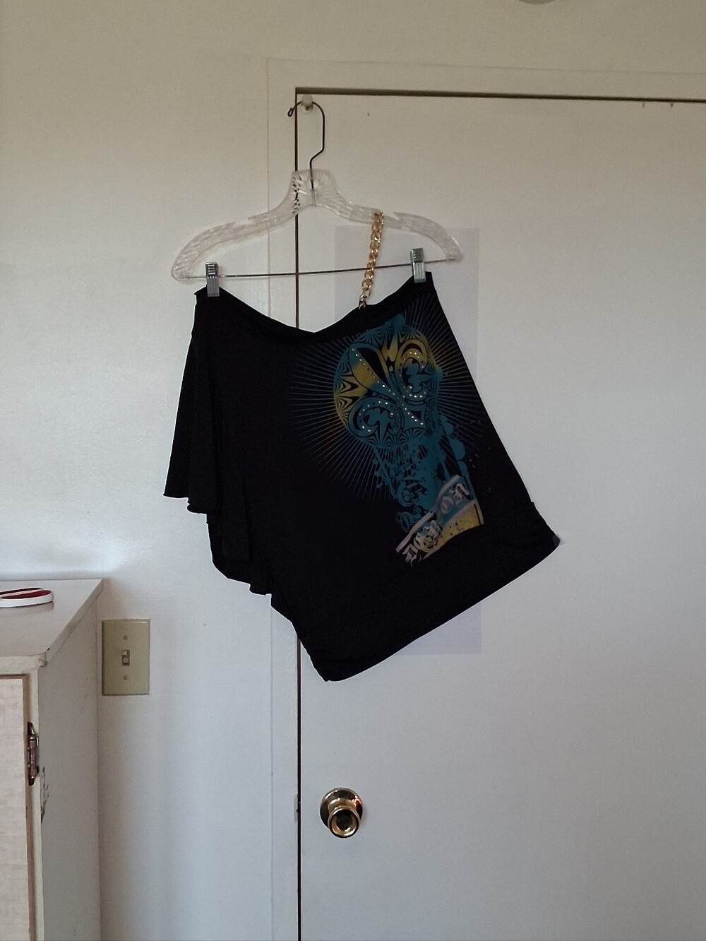 Dereon Black One-Shoulder Crop Top SizeLarge - Picture 6 of 6